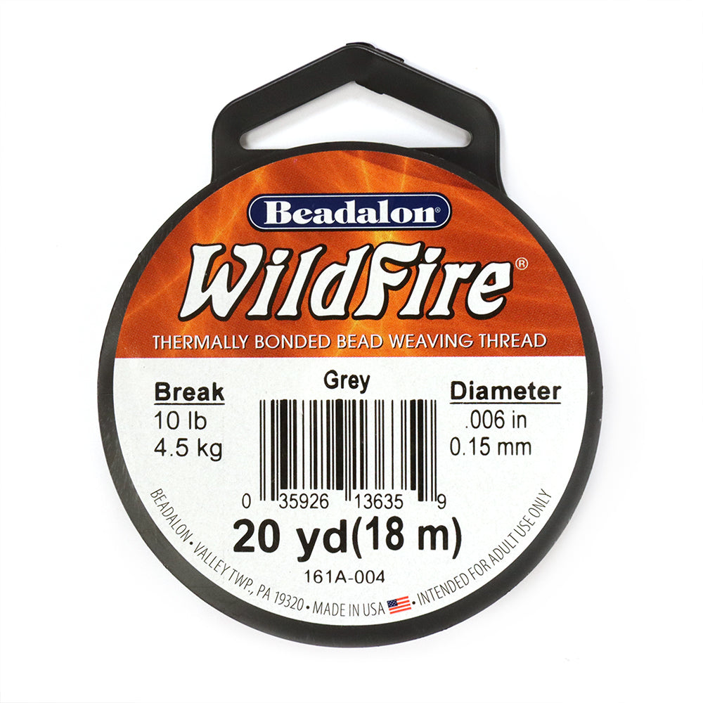 Beadalon Wild Fire 10lb Grey 0.15mm - Reel of 20yd