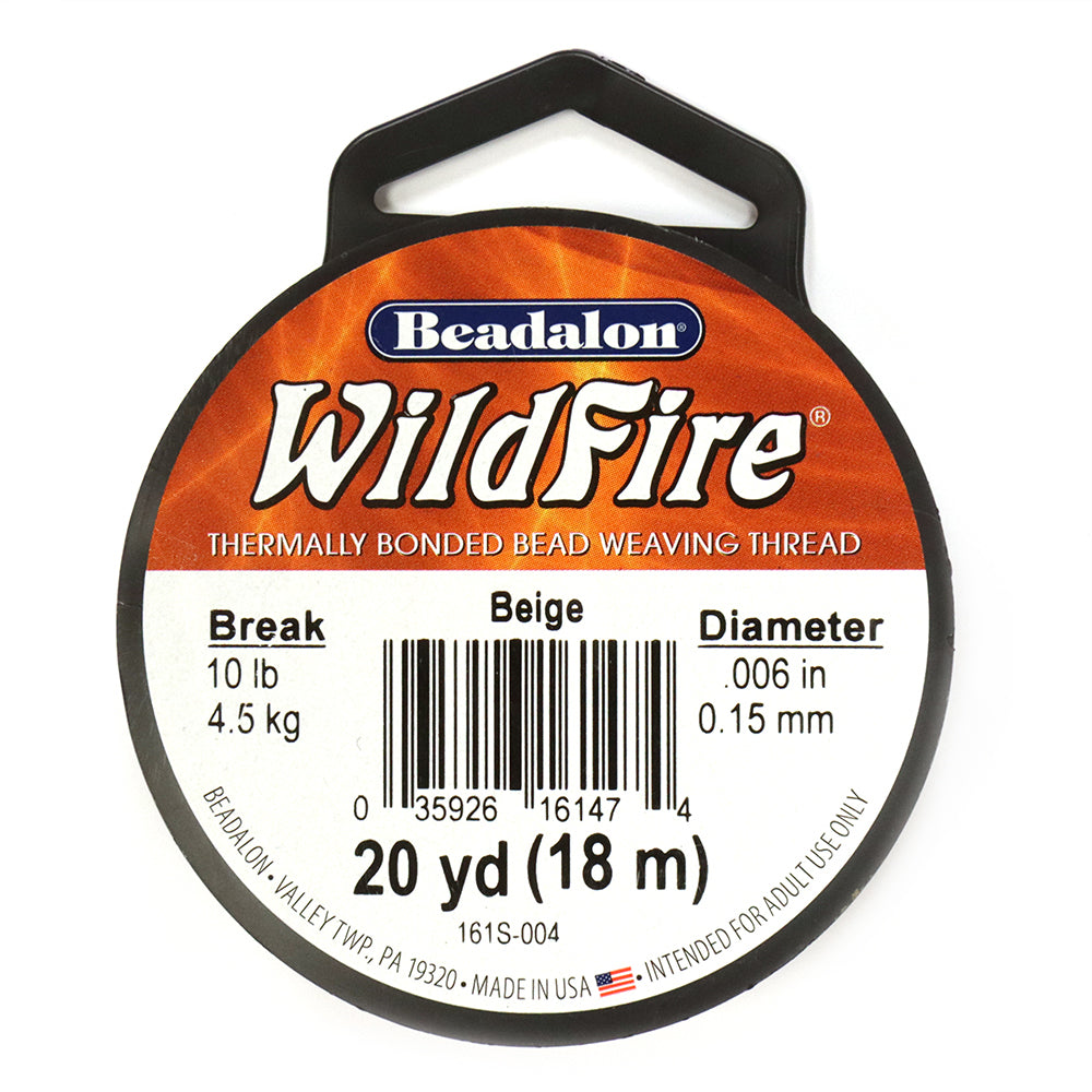 Beadalon Wild Fire 10lb Beige 0.15mm - Reel of 20yd