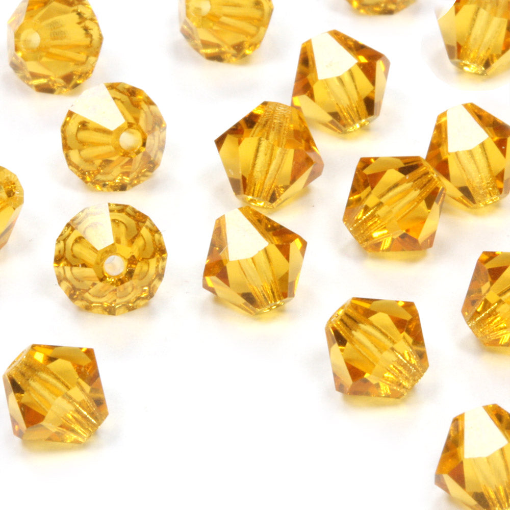 Preciosa Topaz Bicone 3mm - Pack of 20