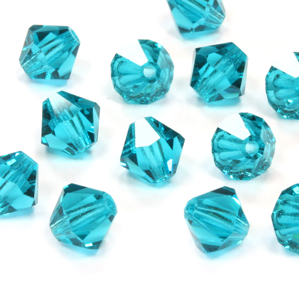 Preciosa Blue Zircon Bicone 4mm - Pack of 20