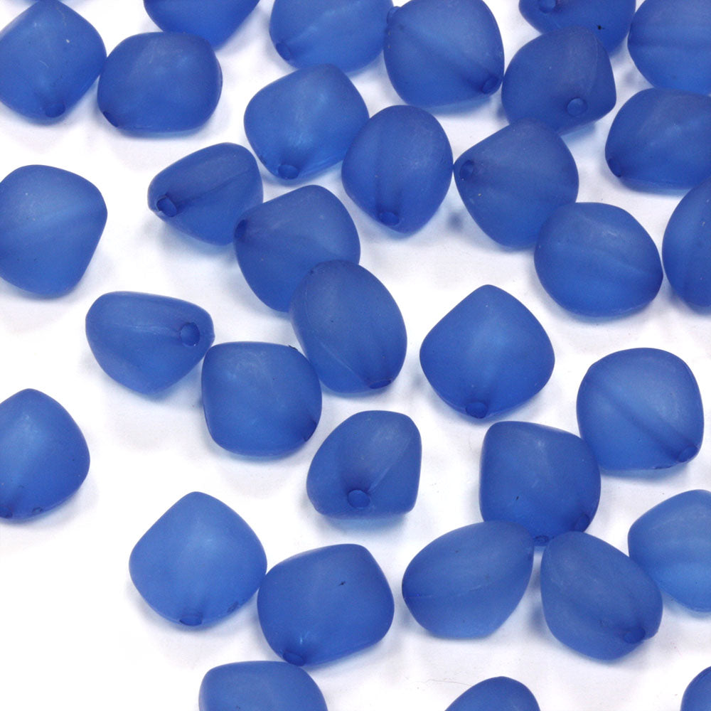 Frosted Acrylic Pyramids 10x7mm Royal Blue - Pack of 100