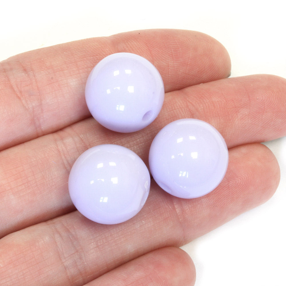 Acrylic Rounds 16mm Ice Cream Lilac - Pack of 20