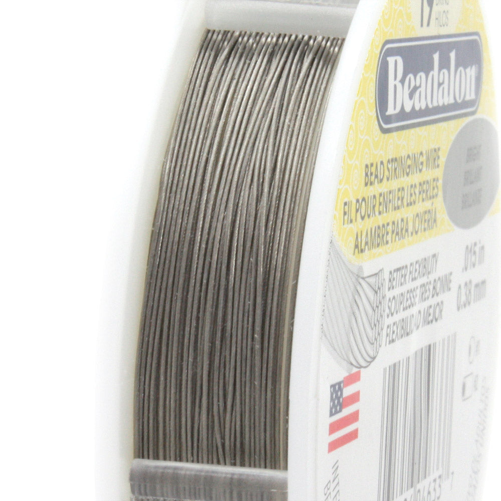 Beadalon Silver Beading Wire 19 strand-Reel of 9m