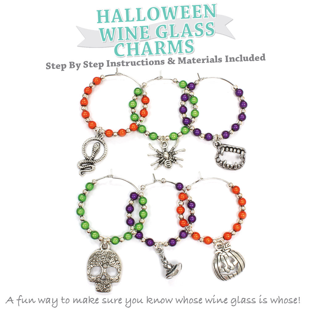 Halloween Wine Glass Charms Kit