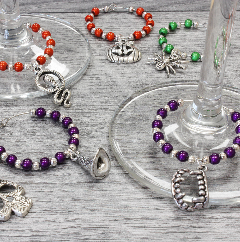 Halloween Wine Glass Charms Kit