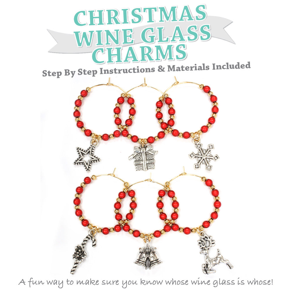 Christmas Wine Glass Charms Kit