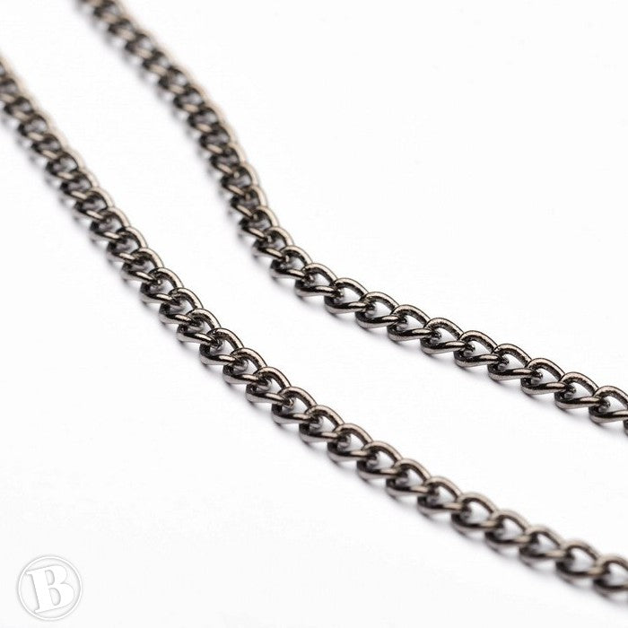 Light Chain Black Antique Metal 3mm-Pack of 1m