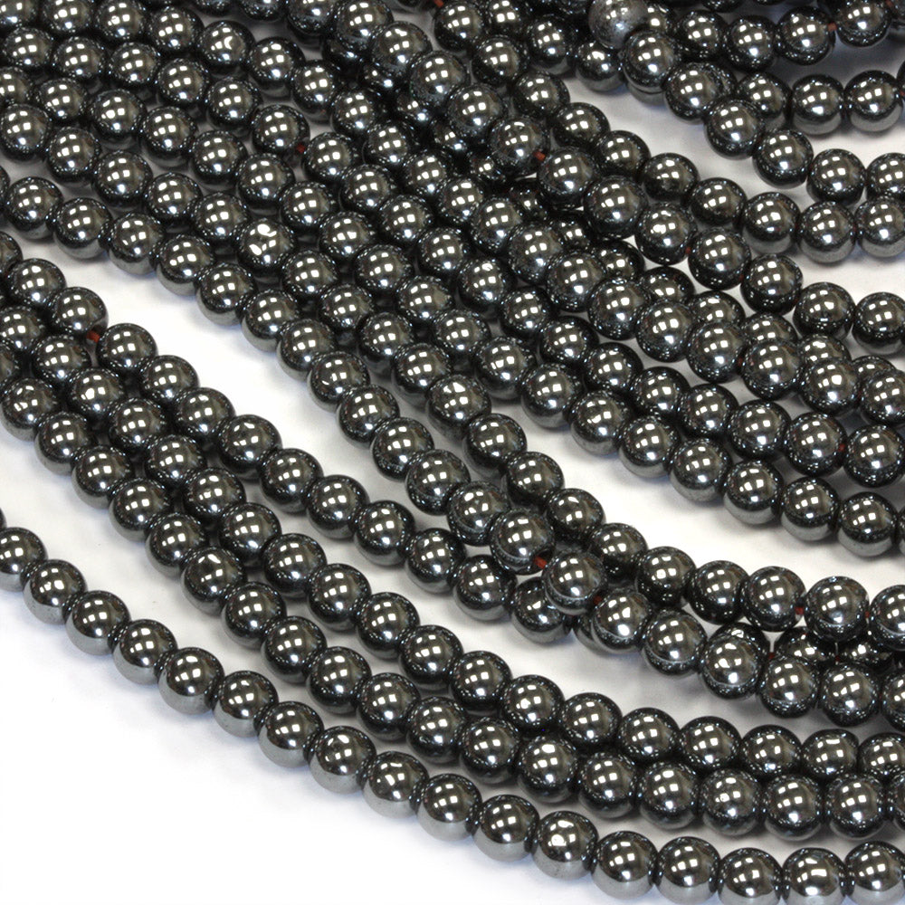 Hematite Round 4mm - 40cm Strand