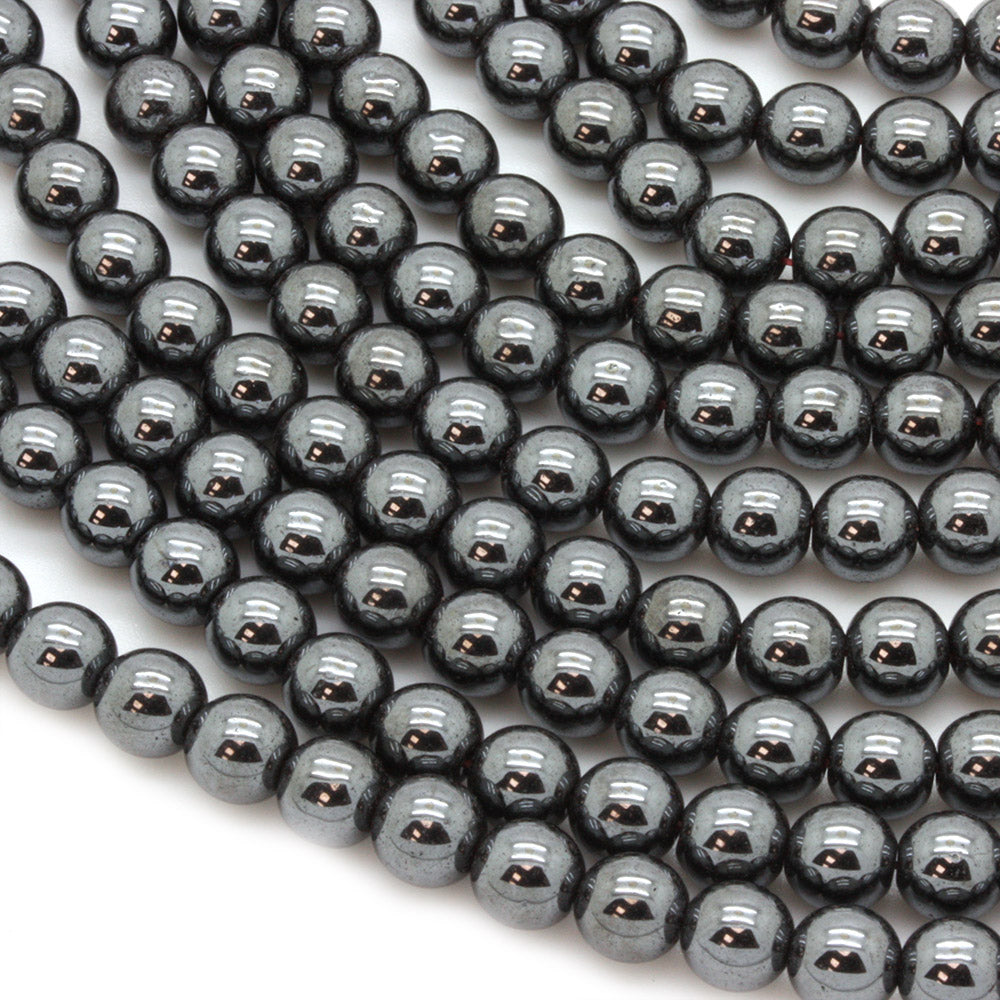 Hematite Round 6mm - 35cm Strand