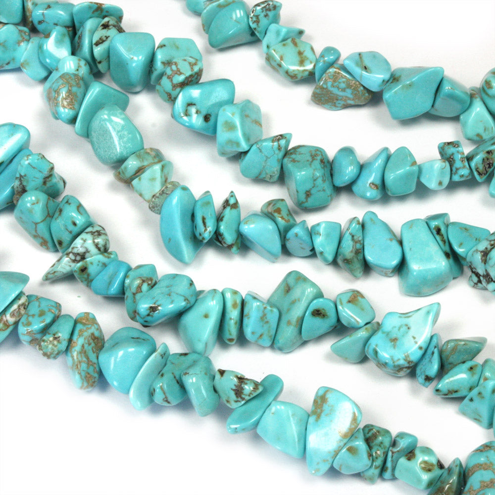 Dyed Howlite Chips - 80cm Strand