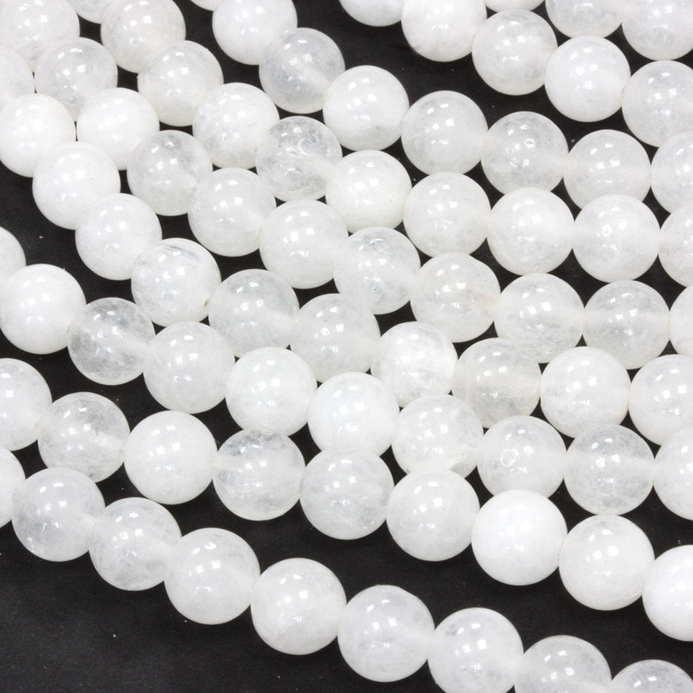 Jade 8mm Round White - 40cm Strand