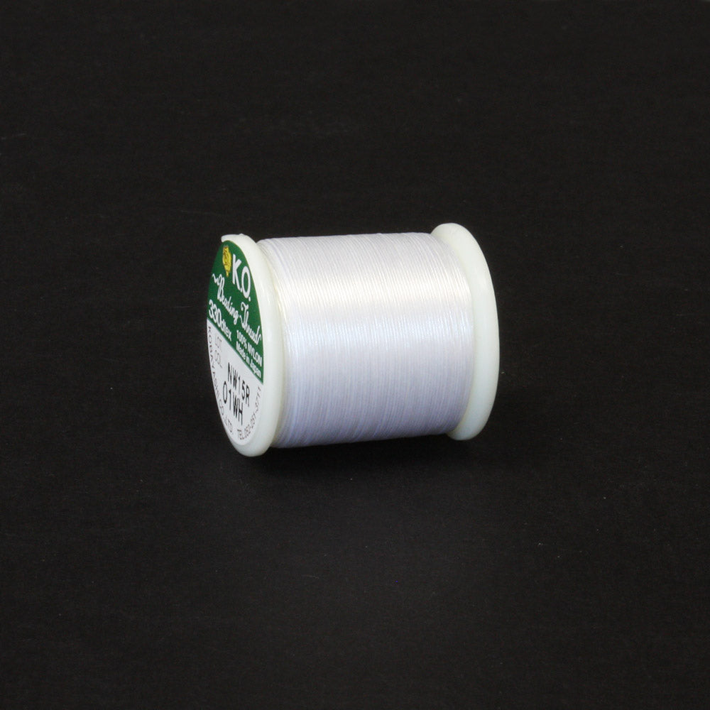 KO Beading Thread B White - Reel of 50 metres