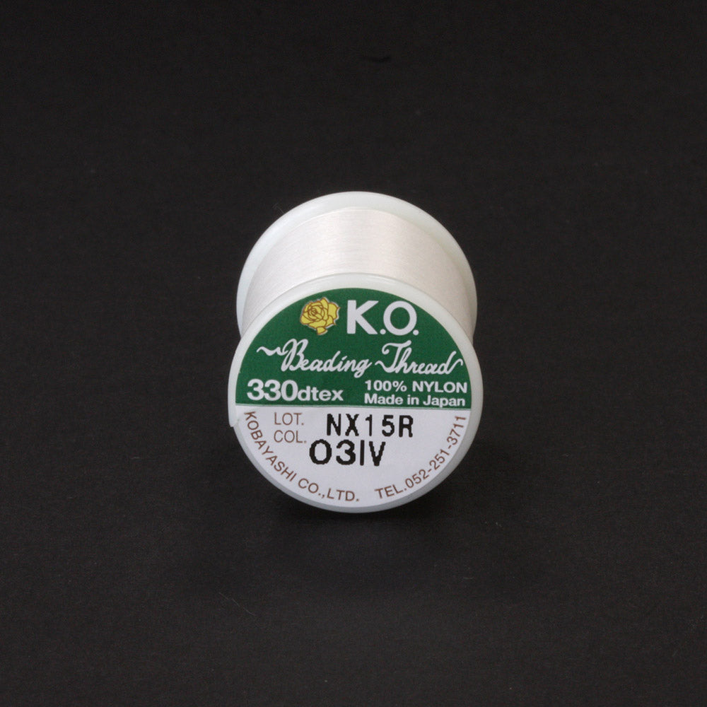 KO Beading Thread B Ivory - Reel of 50 metres