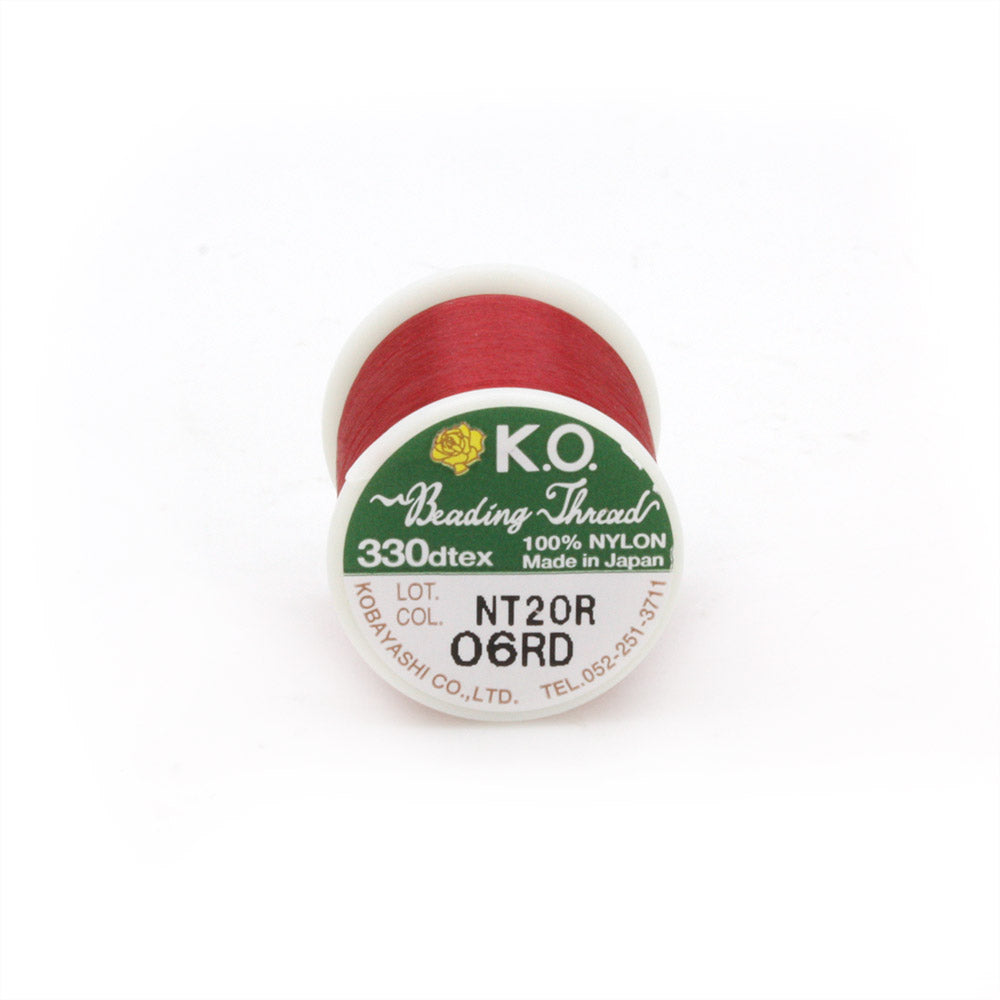 KO Beading Thread B Rich Red - Reel of 50 metres