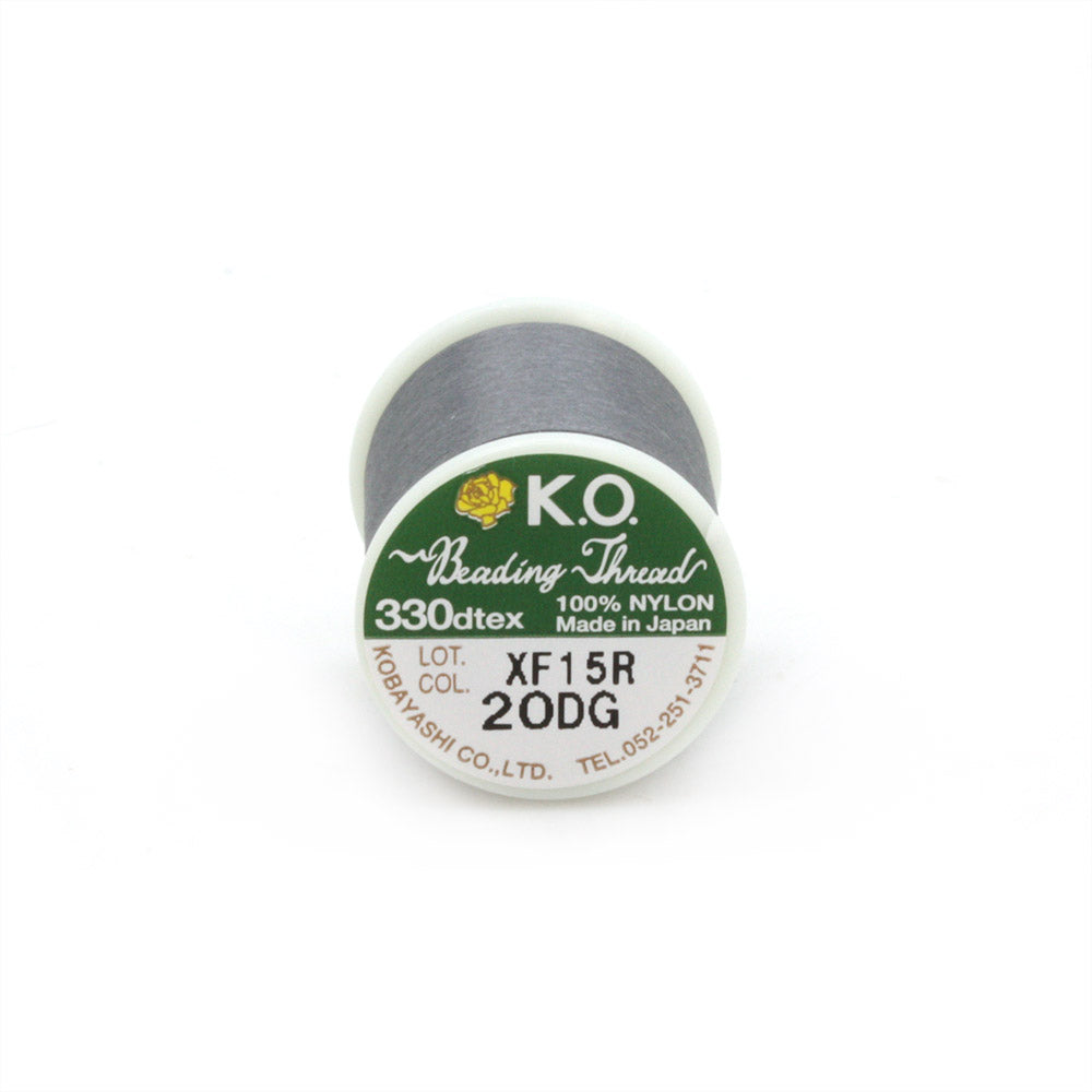 KO Beading Thread B Dark Grey - Reel of 50 metres