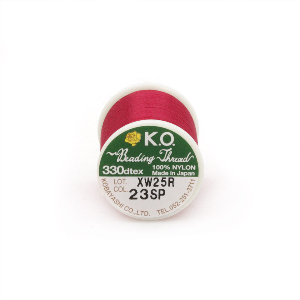 KO Beading Thread B Scarlet Pink - Reel of 50 metres