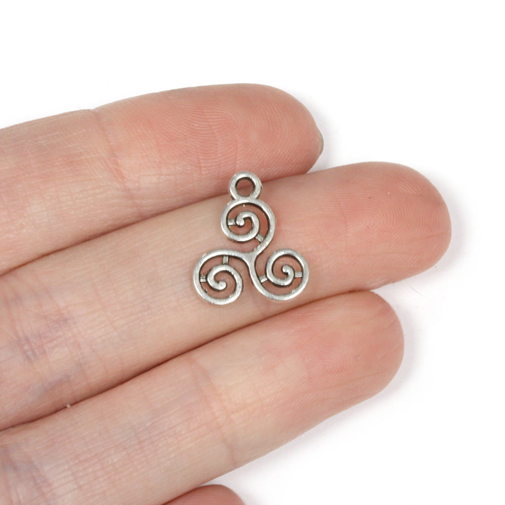 Triskelion Pendant Antique Silver 16x13.5mm - Pack of 65