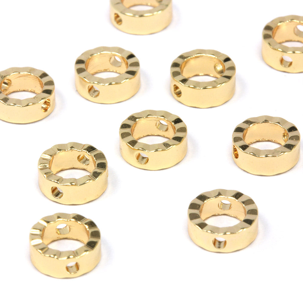 Cut Ring 6mm Gold Plated - Pack of 10