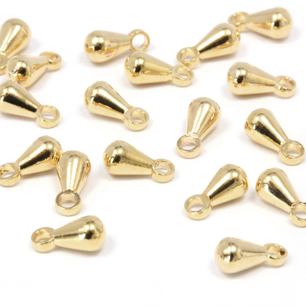 Drop 4mm Gold Plated - Pack of 20