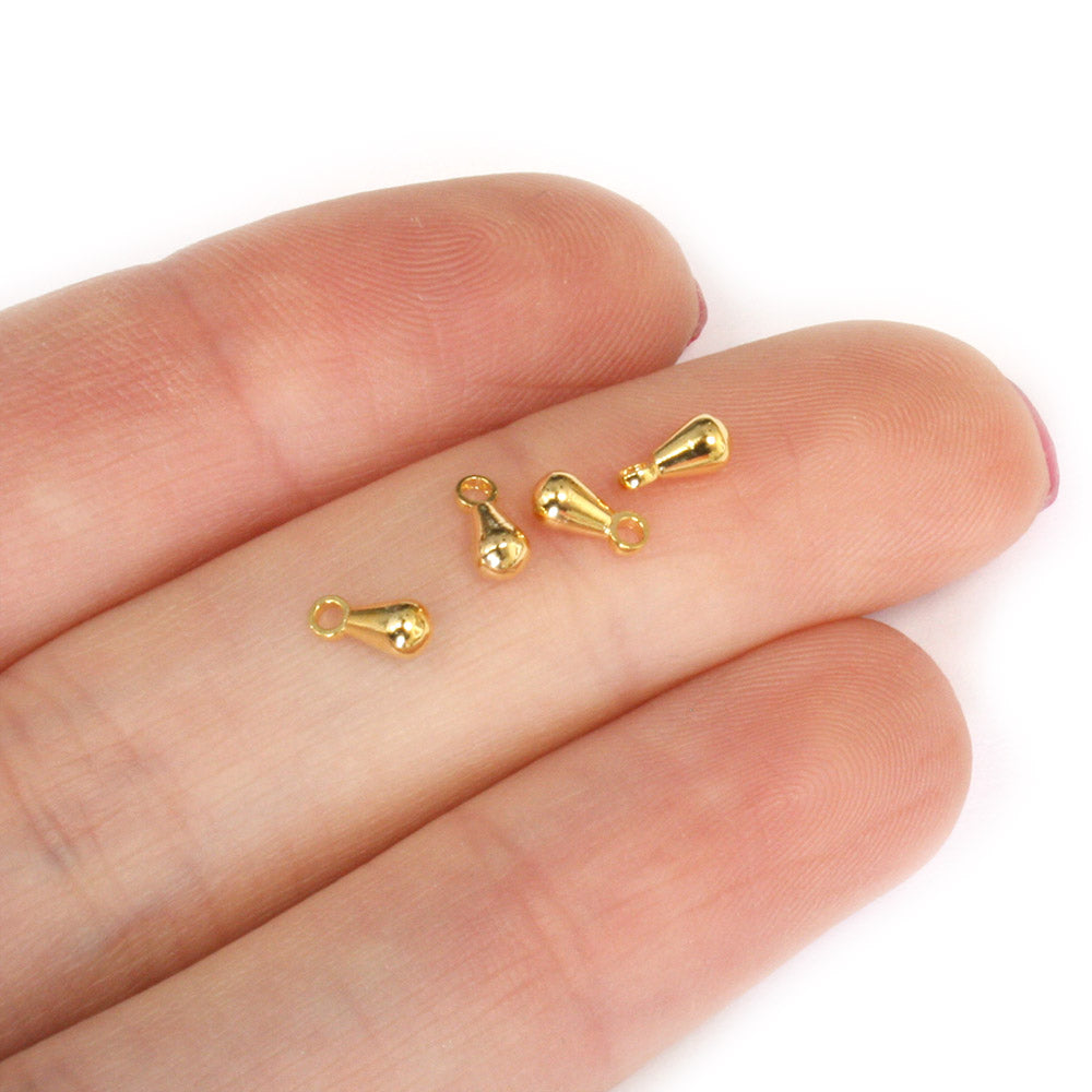 Drop 4mm Gold Plated - Pack of 20