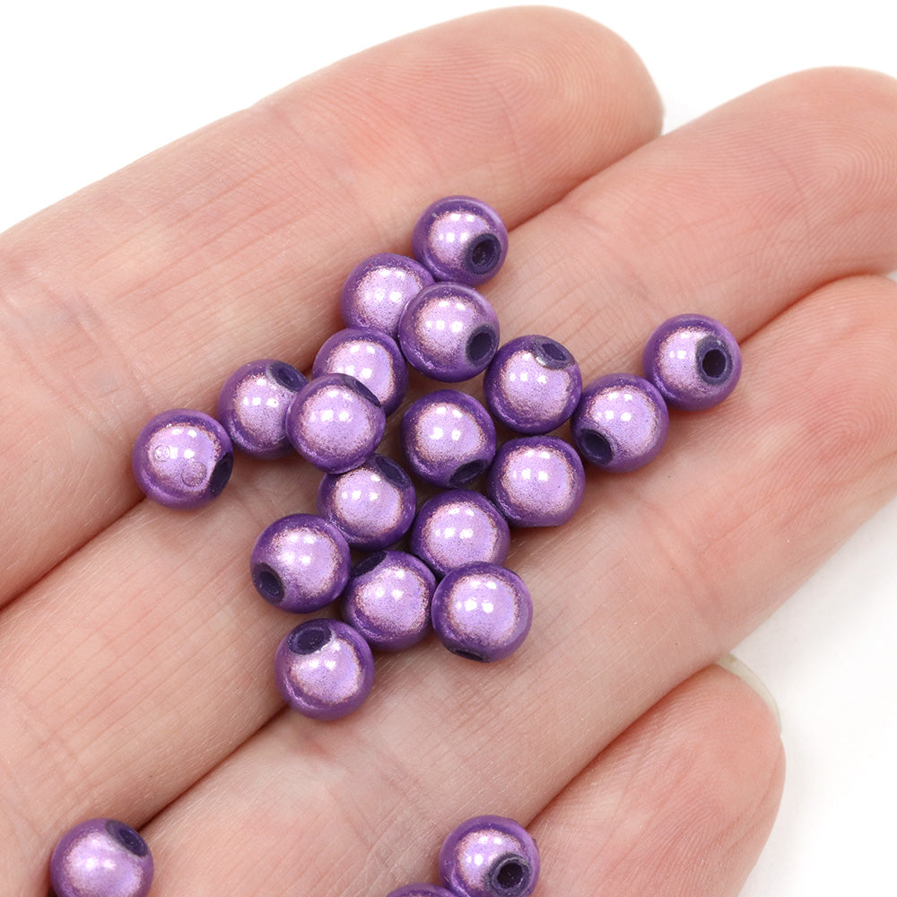 Miracle Bead Lilac Plastic Round 6mm-Pack of 200