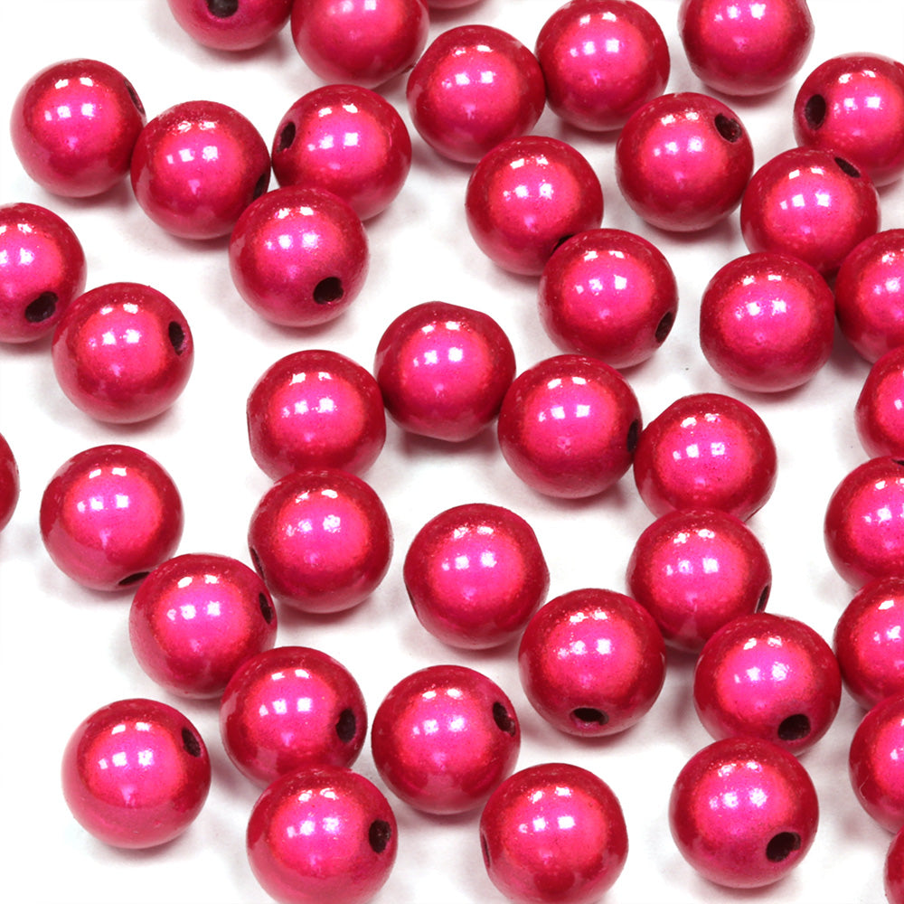 Miracle Bead Pink Plastic Round 8mm-Pack of 100