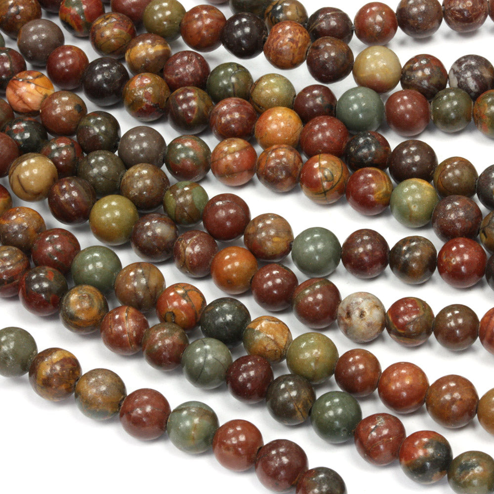 Picasso Jasper 6mm Rounds - 40cm Strand