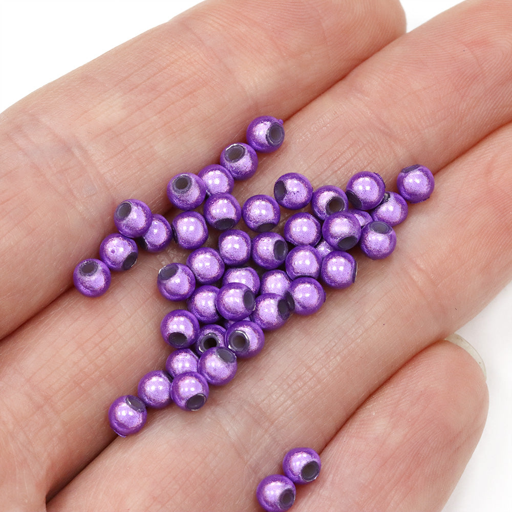 Miracle Bead Lilac Plastic Round 4mm-Pack of 200