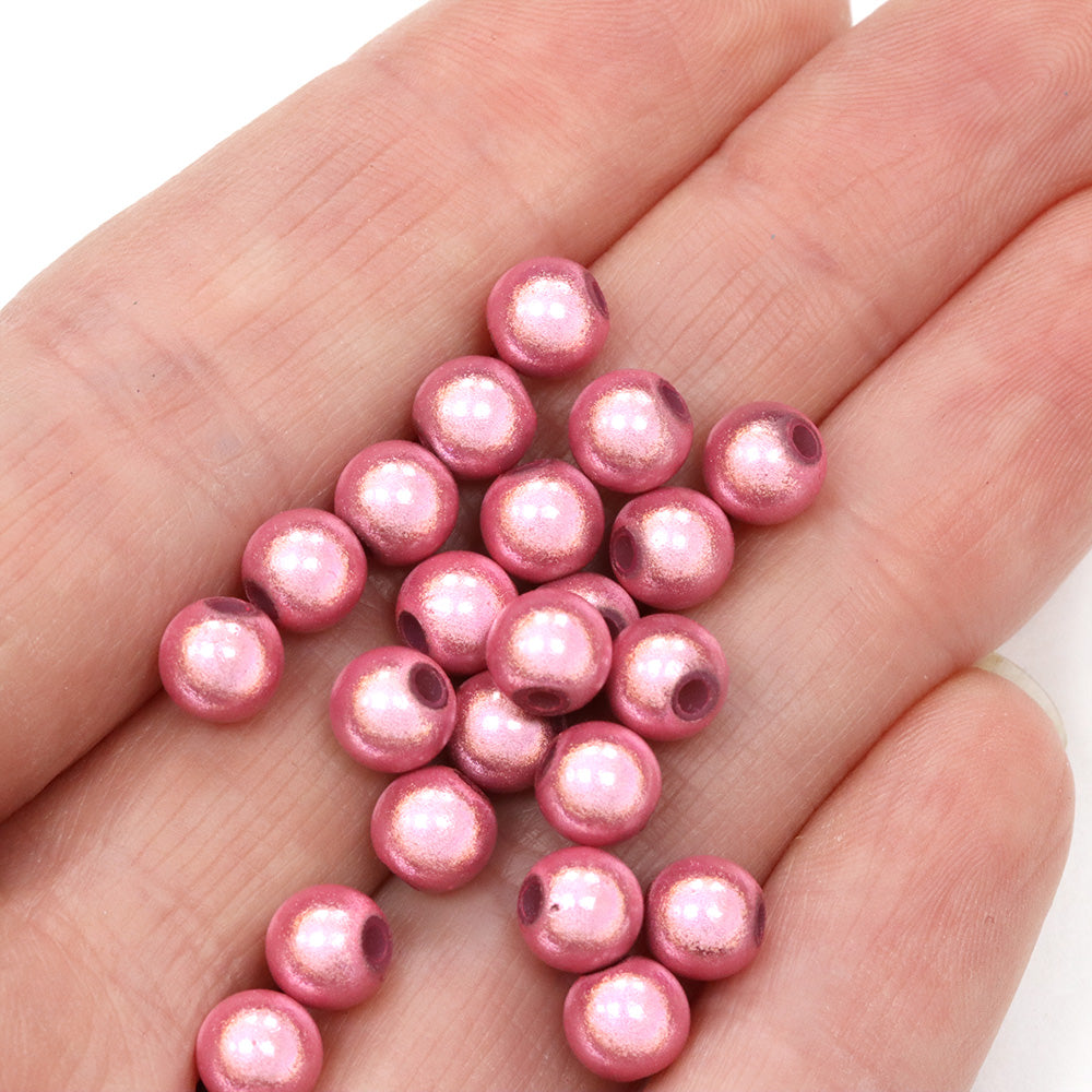 Miracle Bead Pale Pink Plastic Round 6mm-Pack of 200