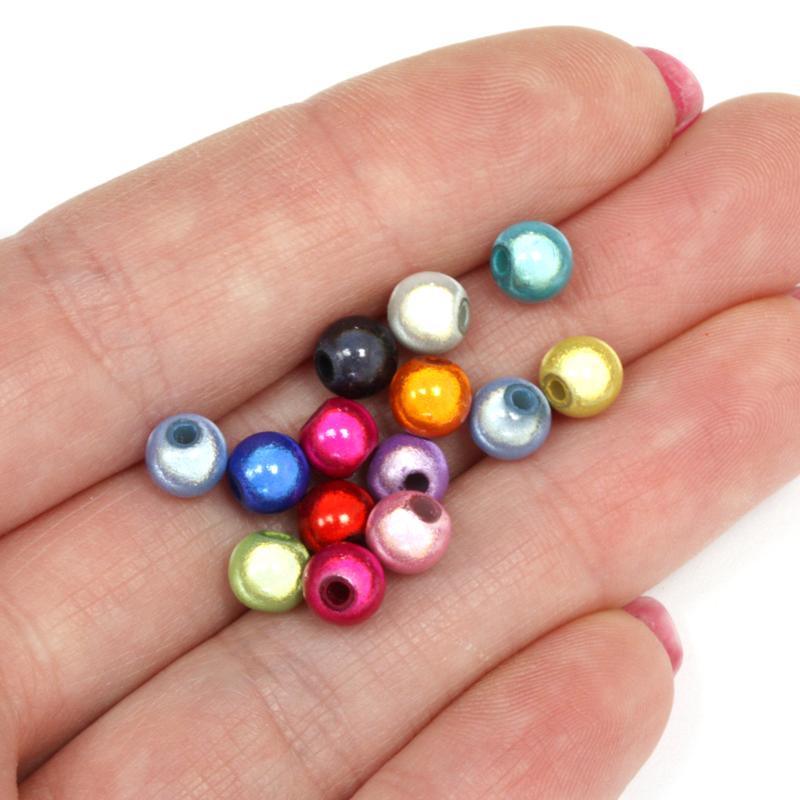 Miracle Bead Mix Plastic Round 6mm-Pack of 200