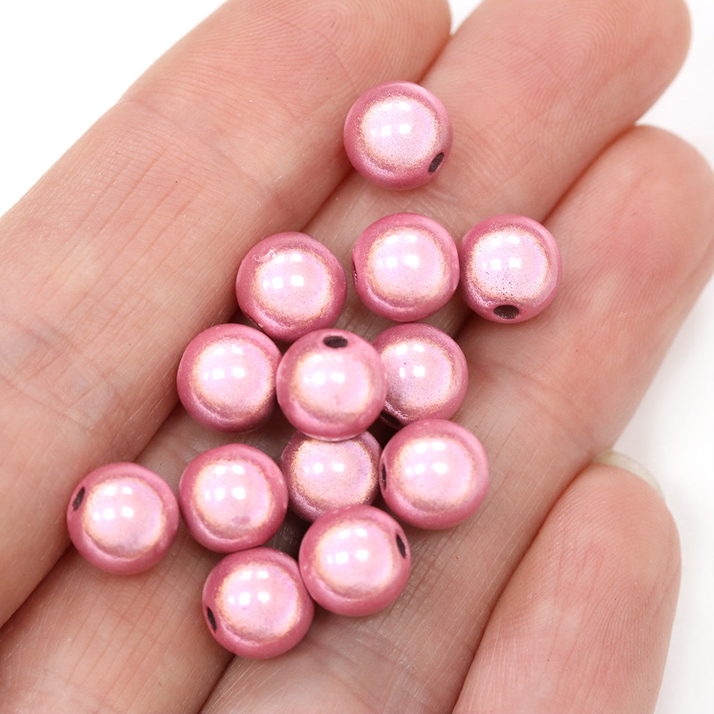 Miracle Bead Pale Pink Plastic Round 8mm-Pack of 100