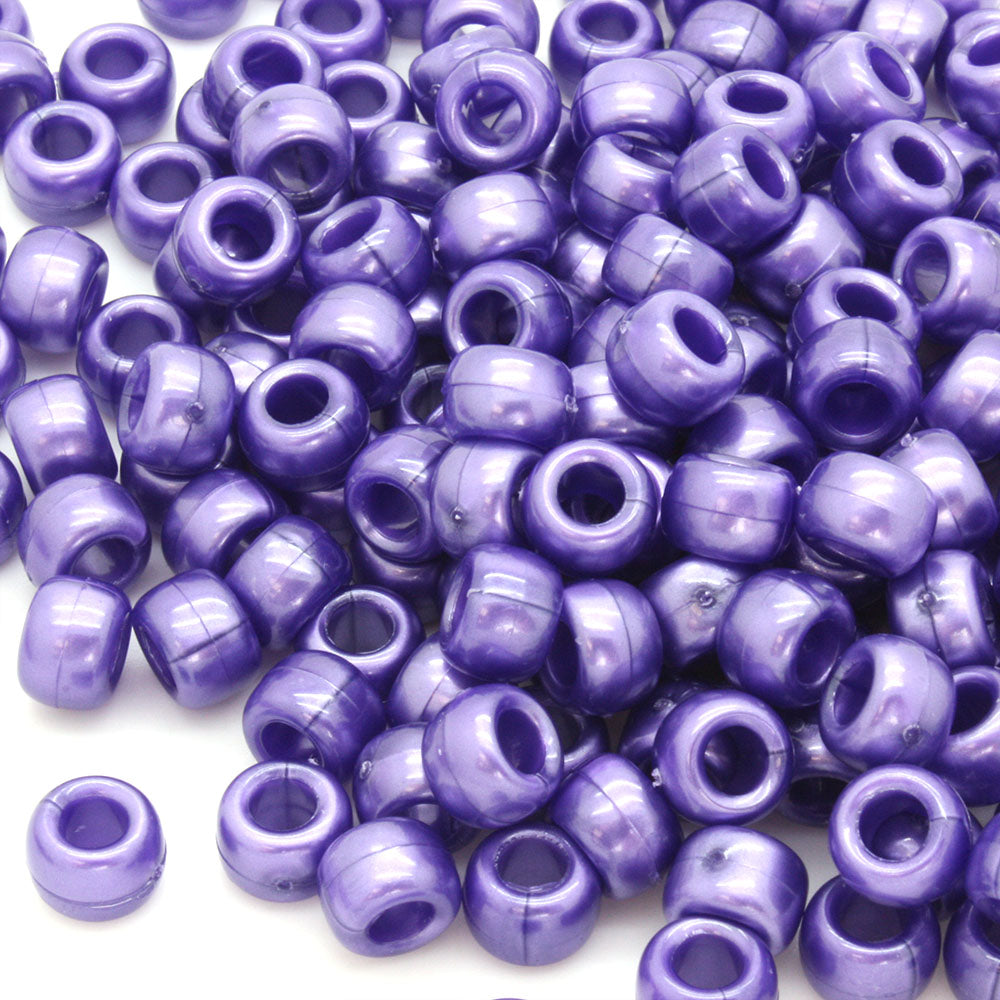 kids plastic bath pearl purple coloured  pony beads with large holes