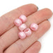 kids plastic bath pearl pale pink coloured  pony beads with large holes