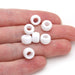 white plastic pony beads