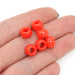 kids plastic red coloured  pony beads with large holes