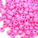 kids plastic pink coloured  pony beads with large holes