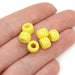 kids plastic yellow coloured  pony beads with large holes