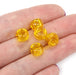 kids plastic transparent yellow coloured  pony beads with large holes