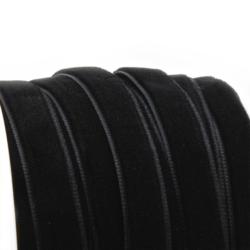 Faux Velvet 3/8" Black 3/8" - Pack of 20