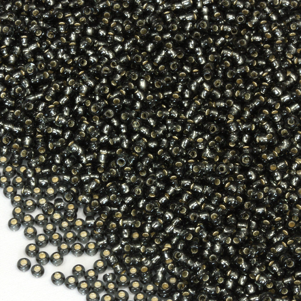 Silver Lined Czech Black Diamond Glass Rocaille/Seed 11/0-Pack of 100g