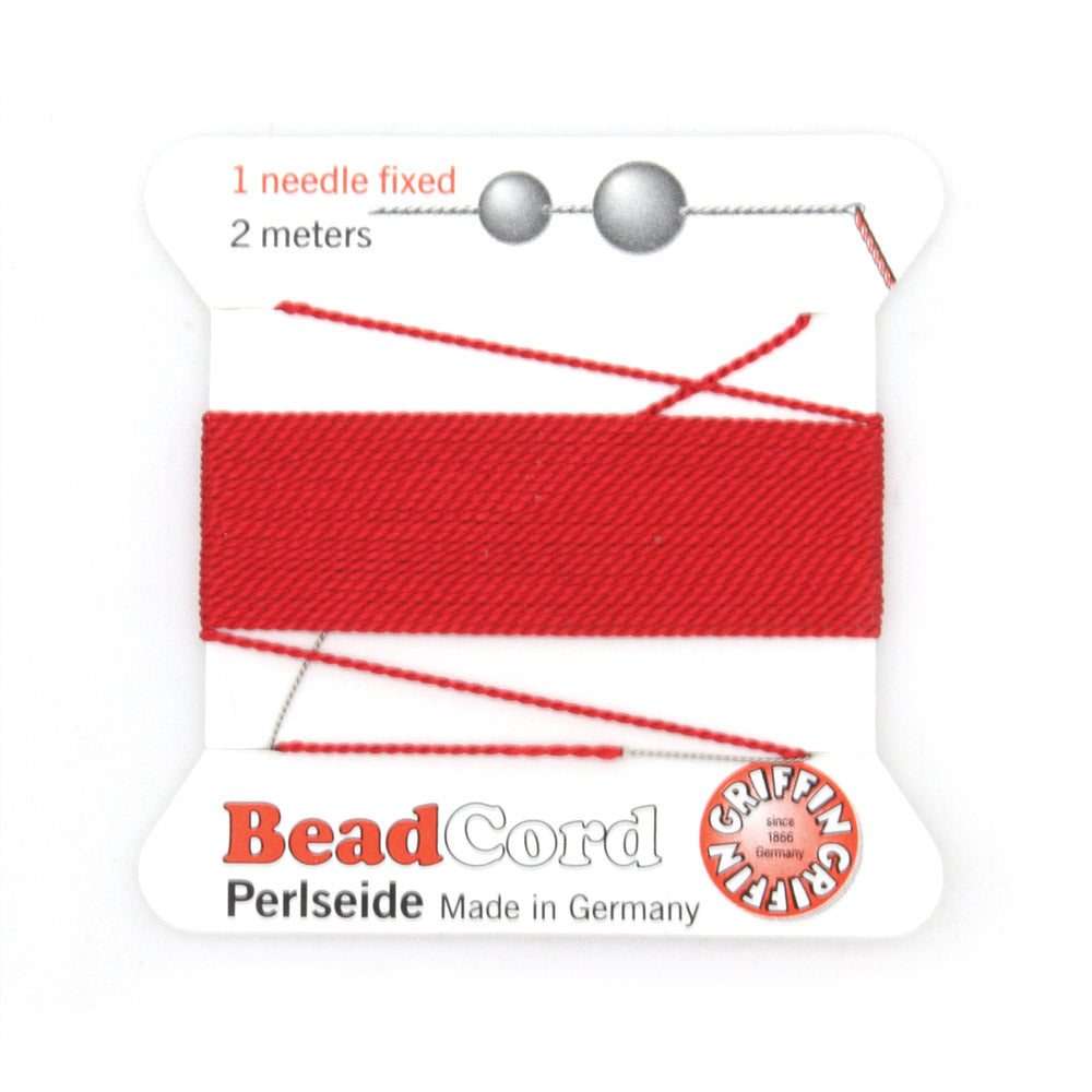 Red Silk Thread 0.65mm x 2m - Pack of 1