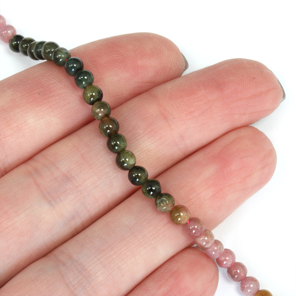 Tourmaline Round Beads 4mm - 35cm Strand