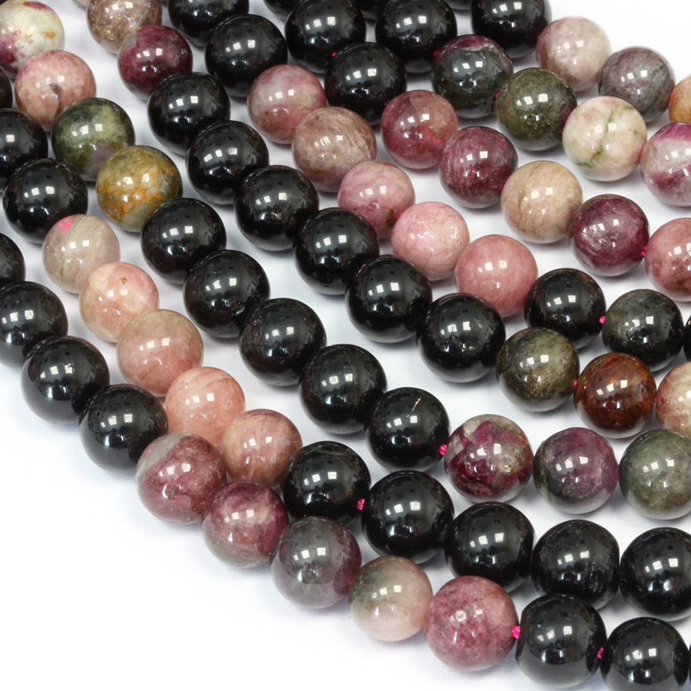 Tourmaline Round Beads 8mm - 35cm Strand