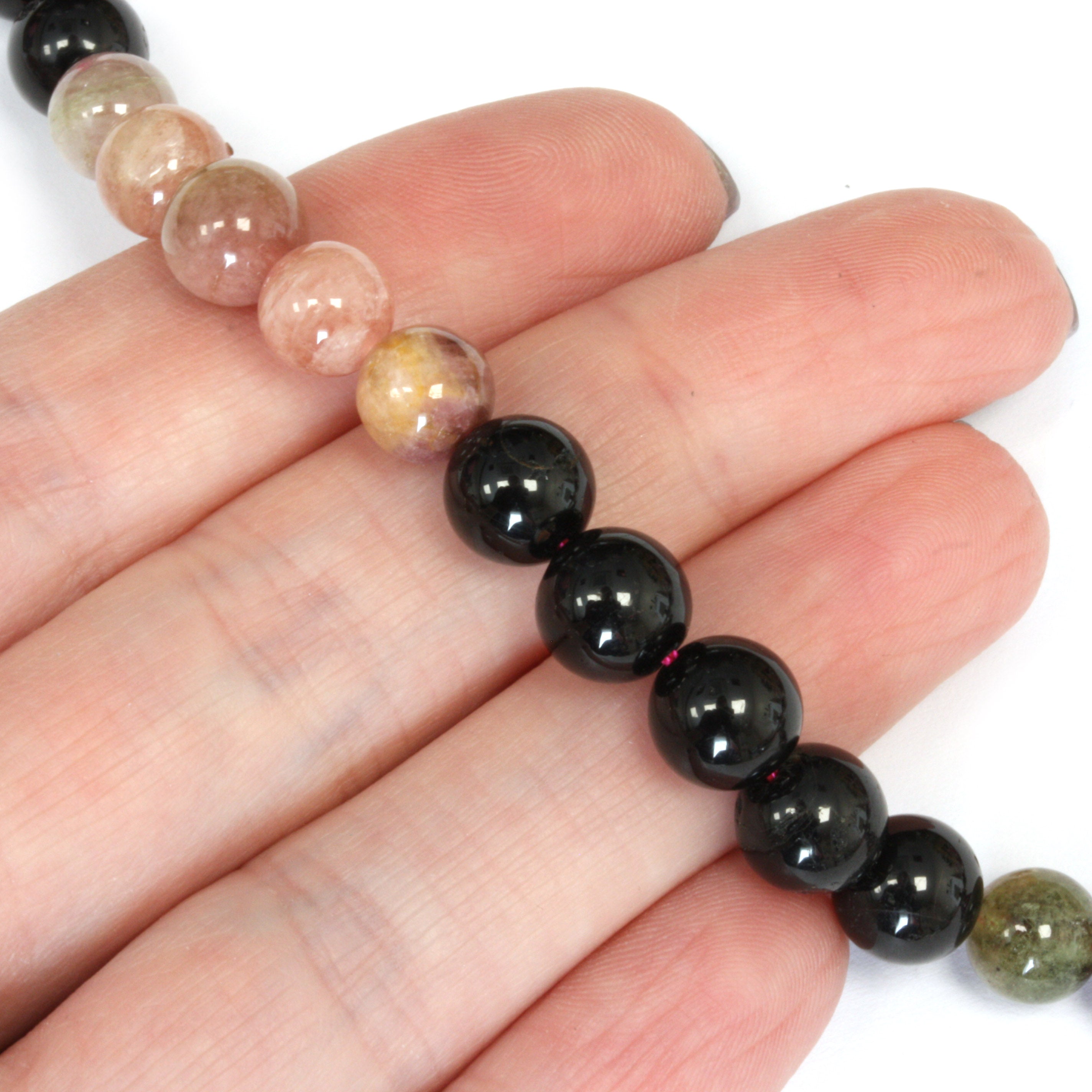 Tourmaline Round Beads 8mm - 35cm Strand