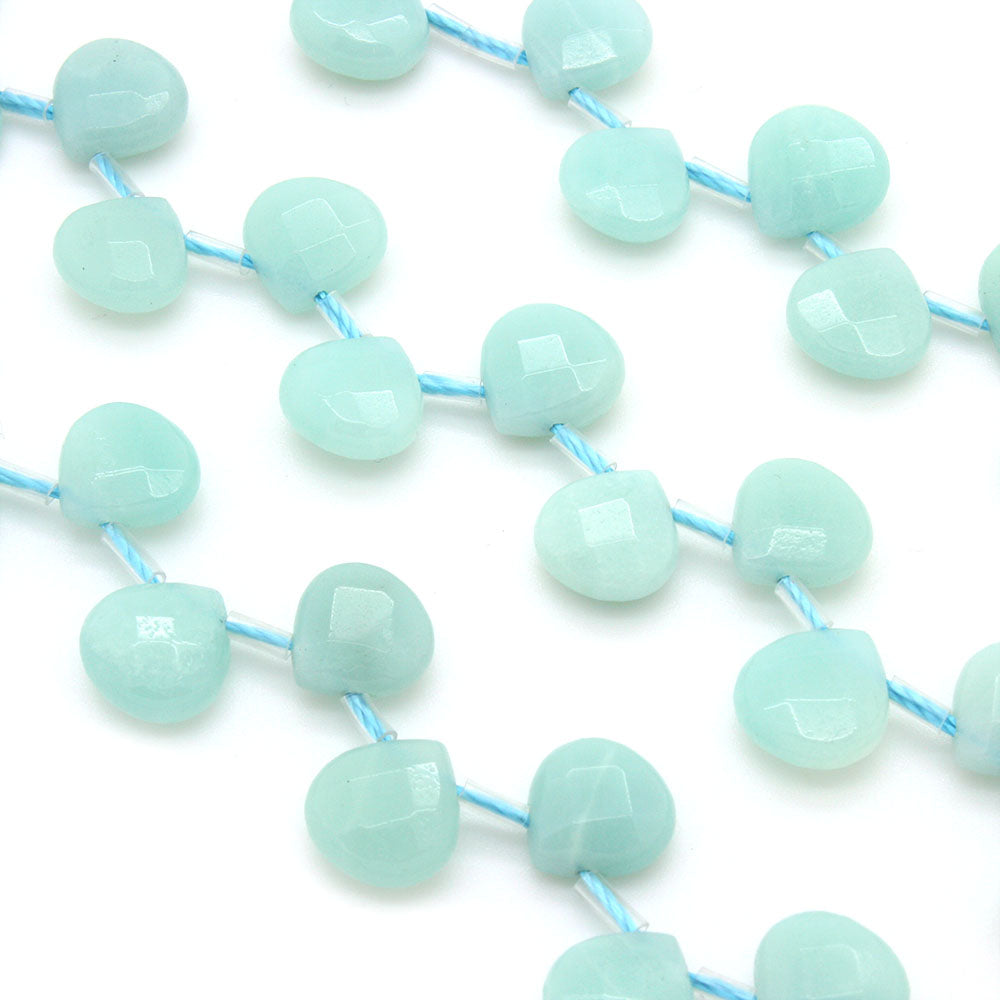 Amazonite Faceted Drops 10mm - 35cm Strand