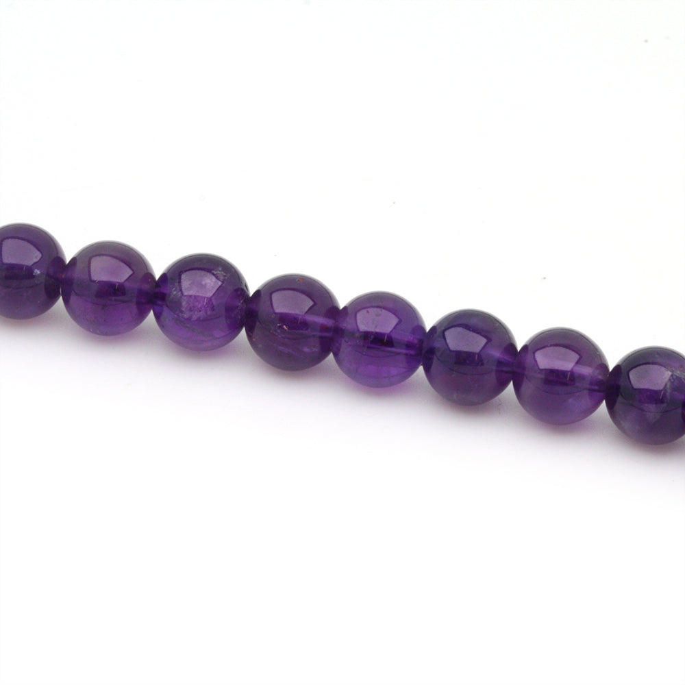 Amethyst Rounds 8mm - 35cm Strand