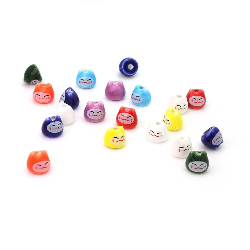 Ceramic Small Cat 10mm Mix - Pack of 10