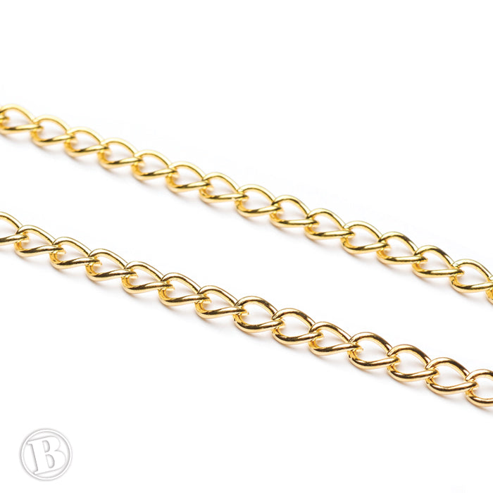 Heavy Chain Gold Plated Metal 4.5mm-Pack of 10m