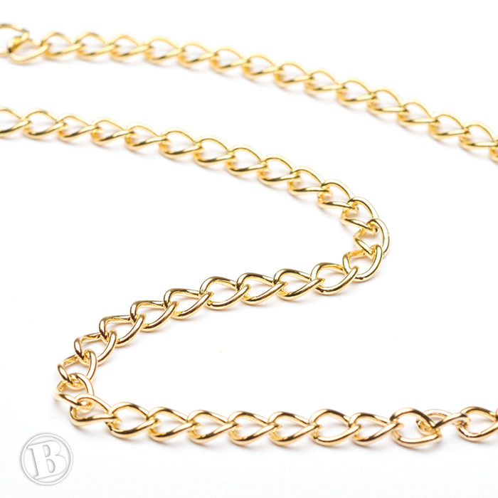 Heavy Chain Gold Plated Metal 4.5mm-Pack of 1m