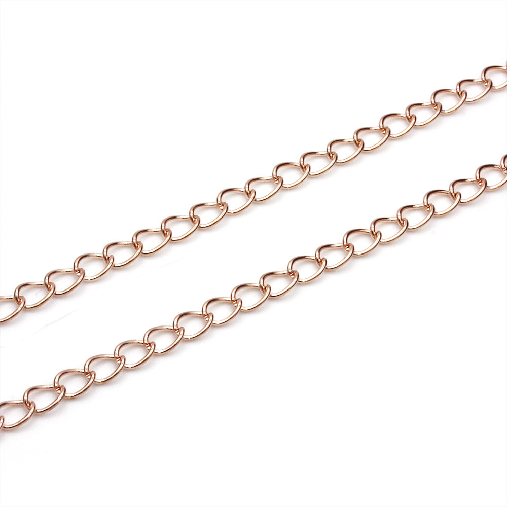 Heavy Chain Rose Gold Plated 4.5mm-Pack of 1m